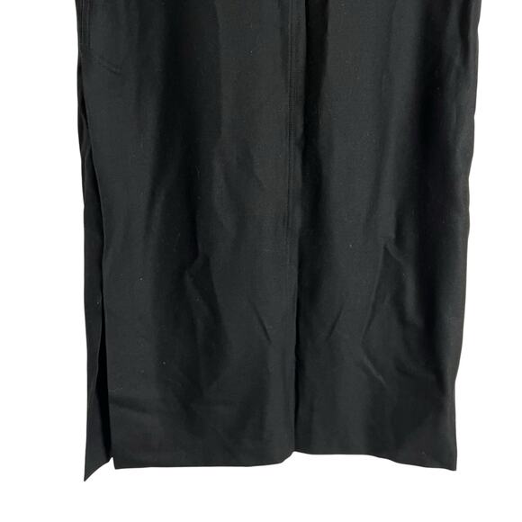 Vintage Strenesse Black Virgin Wool Midi Skirt Size 8 - Picture 7 of 9